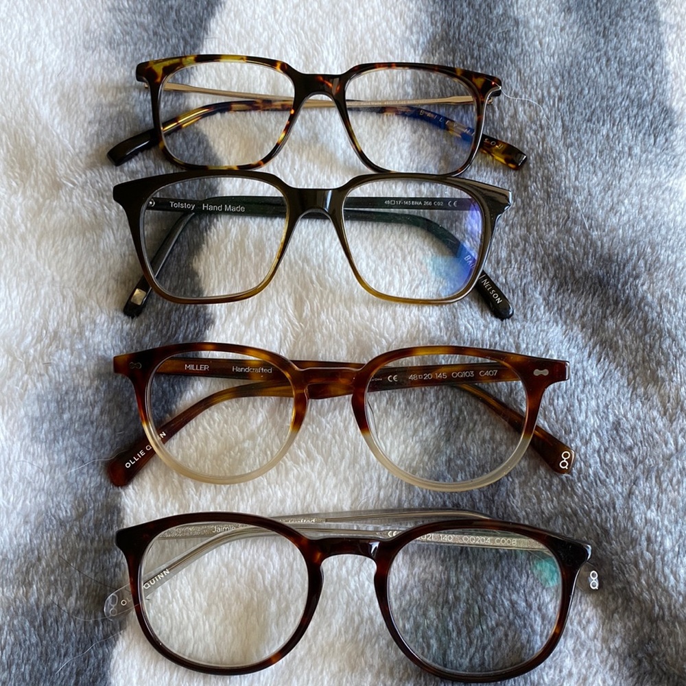 Mix of prescription glasses frames